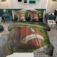 thumbnail image 1 of Homewish Rugby Sports 7-Piece Bedding Comforter Set,Ball Game Gaming King Bedding Sets,Brown Green Bed Sheets For Boys Teens,Ultra Soft Home Decor Reversible, 1 of 9