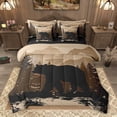 thumbnail image 1 of Homewish Rustic Bear Animal Bedding Comforter Set 7pcs, Woodland Wildlife Queen Bedding Sets, Countryside Theme Reversible Queen Sheet Sets, Super Cozy Room Decor, 1 of 7