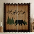 thumbnail image 1 of Homewish Rustic Bear Animal Black Out Curtains for Adult, Hippie Woodland Wildlife Curtains Pack of 2 (42x63 Each), Countryside Style Bedroom Curtains, Blackout Curtains Decor, 1 of 6