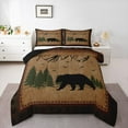 thumbnail image 1 of Homewish Rustic Bear Animal Full Size Comforter Sets for Adult, Hippie Woodland Wildlife Bedding Comforter Set, Countryside Style Reversible Bedding Sets, Ultra Soft Bedroom Decor, 3-Piece, 1 of 8