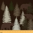 thumbnail image 1 of Homewish Rustic Bear Print Fabric by the Yard 1 Yard, Farmhouse Pine Tree Room Decor Fabric by the Yard, Teens Boys Girls Kids Sewing Fabric, Breathable Home Decor, 1 of 6