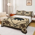 thumbnail image 1 of Homewish Rustic Bear Print Full Size Sheets for Men, Jungle Plant Botanical Bed Sheets, Hippie Western Animal Sheet Sets, Lightweight Room Decor, 4-Piece, 1 of 7