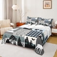 thumbnail image 1 of Homewish Rustic Bohemain Tribal Twin Sheet Sets,Safari Wolves Deer Twin Fitted Sheet,Blue Gray White Flat Sheet For Men Women,Super Cozy Room Decor,3pcs, 1 of 7