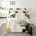 thumbnail image 1 of Homewish Rustic Boho Bohemain Bedding Comforter Set,Modern Aesthetic Artistic Twin Comforter Sets,Gold White Brown Bedding Set For Teens,Ultra Soft Home Decor Reversible,2-Piece, 1 of 8