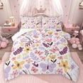 thumbnail image 1 of Homewish Rustic Boho Butterfly Full Size Comforter Sets,Cute Cartoon Flower Bedding Comforter Set,Country Leaves Bedding Sets For Girls Kids,Super Cozy Room Decor Reversible,3-Piece, 1 of 8