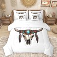 thumbnail image 1 of Homewish Rustic Boho Tribal 7-Piece Twin Bedding Sets,Western Bull Skull Bedding Comforter Set,Bohemian Style Sheet Sets For Boys,Breathable Home Decor Reversible, 1 of 8