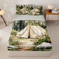 thumbnail image 1 of Homewish Rustic Cabin Camper Zipper Full Size Comforter Sets with Fitted Sheet and 2 Pillowcases,Country Camping Zipper Bedding Set For Kids,Lightgray Reversible,4-Piece, 1 of 7