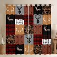 thumbnail image 1 of Homewish Rustic Cameflage Black Out Curtains, Hunting Wildlife Deer Curtains Pack of 2 (42x63 Each), Red Buffalo Patchwork Bedroom Curtains, Living Room Curtains Decor, 1 of 6