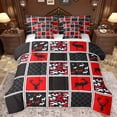 thumbnail image 1 of Homewish Rustic Camo Camouflage 7-Piece Twin Bedding Sets,Jungle Wildlife Deer Bedding Comforter Set,Red Black Checkered Sheet Sets For Adults,Super Cozy Room Decor, 1 of 8