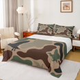 thumbnail image 1 of Homewish Rustic Camouflage Twin Sheet Sets,Country Farmhouse Lodge Twin Fitted Sheet,Brown Green Flat Sheet For Boys Kids,Luxury Bedroom Decor,3pcs, 1 of 7