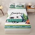 thumbnail image 1 of Homewish Rustic Camping Camper Zipper Full Size Comforter Sets with Fitted Sheet and 2 Pillowcases,Adventure Themed Zipper Bedding Set For Boys Kids,Reversible,4-Piece, 1 of 7