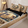 thumbnail image 1 of Homewish Rustic Camping Kids Zipper Twin Comforter Sets with Fitted Sheet and 2 Pillowcases, Camp Life Zipper Bedding Set, Black Reversible, 4-Piece, 1 of 6