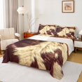 thumbnail image 1 of Homewish Rustic Cow Hide Bed Sheets,Western Farmhouse King Sheets,Beige Brown Sheet Set For Men Women,Breathable Home Decor,4 Pieces, 1 of 7