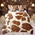 thumbnail image 1 of Homewish Rustic Cowhide 7-Piece Twin Bedding Sets,Country Farmhouse Lodge Bedding Comforter Set,Brown Beige Sheet Sets For Kids,Luxury Bedroom Decor Reversible, 1 of 8