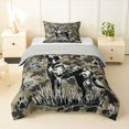 thumbnail image 1 of Homewish Rustic Dog Duck Twin Comforter Sets,Camouflage Labrador Retriever Bedding Set,Green,Light Gray Reversible,2pcs,1 Comforter and 1 Pillowcase, 1 of 7
