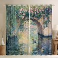 thumbnail image 1 of Homewish Rustic Duck Black Out Curtains,Oil Painting Artistic Curtains Pack of 2 (42x63 Each),Pink Flower Floral Bedroom Curtains For Girl,Breathable Home Decor, 1 of 6