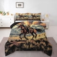 thumbnail image 1 of Homewish Rustic Farmhouse Adult Full Size Comforter Sets, Western Cowgirl Cowboy Bedding Comforter Set, Countryside Reversible Bedding Sets, Microfiber Bedroom Decor, 3pcs, 1 of 8