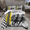 thumbnail image 1 of Homewish Rustic Farmhouse Horse Full Size Comforter Sets,Classic Geometric Checkered Bedding Comforter Set,Watercolor Splatter Ink Bedding Sets For Boys Teens,Breathable Home Decor,3 Pieces, 1 of 8