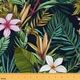 thumbnail image 1 of Homewish Rustic Floral Flower Fabric by the Yard 1 Yard, Leaf Plant Botanical Room Decor Fabric by the Yard, Teens Kids Female Adult Sewing Fabric, Microfiber Bedroom Decor, 1 of 6