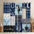 thumbnail image 1 of Homewish Rustic Horse Animal Curtains Pack of 2 (42x84 Each), Hippie Sheep Skeleton Curtains Blackout, Southwestern Bedroom Curtains, Grey Blue Black Out Curtains Room Decor, 1 of 6