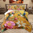 thumbnail image 1 of Homewish Rustic Hummingbird Bedding Comforter Set,Retro Flower Floral Twin Comforter Sets,Green Orange Pink Bedding Set For Girls Kids,Microfiber Bedroom Decor Reversible,2 Pieces, 1 of 8