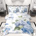 thumbnail image 1 of Homewish Rustic Hydrangea 7-Piece Bedding Comforter Set,Country Plant King Bedding Sets,Blue Green White Bed Sheets For Girls Kids,Ultra Soft Home Decor Reversible, 1 of 8