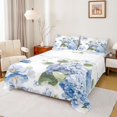 thumbnail image 1 of Homewish Rustic Hydrangea Queen Sheet Sets,Country Plant Flat Sheet,Blue Green White Queen Fitted Sheet For Girls Kids,Ultra Soft Home Decor,4pcs, 1 of 7