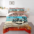 thumbnail image 1 of Homewish Rustic Lake House Bedding Comforter Set for Teen, Countryside Fishing Twin Comforter Sets, Blue Red Wooden Plank Reversible Bedding Set, Luxury Bedroom Decor, 2 Pieces, 1 of 8
