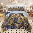 thumbnail image 1 of Homewish Rustic Lodge Cabin Queen Comforter Set, Farmhouse Flower Plant Bedding Sets, Countryside Theme Reversible Bedding Comforter Set, Luxury Bedroom Decor, 3 Pieces, 1 of 8