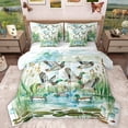 thumbnail image 1 of Homewish Rustic Mallard Duck 7-Piece Bedding Comforter Set,Country Plant River King Bedding Sets,Green White Brown Bed Sheets For Girls Boys,Breathable Home Decor Reversible, 1 of 8