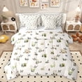 thumbnail image 1 of Homewish Rustic Mallard Duck 7pcs Bedding Comforter Set,Country Farmhouse Lodge Queen Bedding Sets,White Green Brown Queen Sheet Sets For Boys Kids,Breathable Home Decor Reversible, 1 of 8
