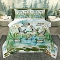 thumbnail image 1 of Homewish Rustic Mallard Duck Bedding Comforter Set,Country Plant River Twin Comforter Sets,Green White Brown Bedding Set For Girls Boys,Breathable Home Decor Reversible,2 Pieces, 1 of 8
