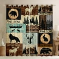 thumbnail image 1 of Homewish Rustic Moose Lodge Black Out Curtains, Western Lake House Curtains Pack of 2 (42x63 Each), Hunting and Fishing Bedroom Curtains, Black Out Curtains Room Decor, 1 of 6