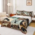 thumbnail image 1 of Homewish Rustic Moose Lodge Twin Sheet Sets, Western Lake House Twin Fitted Sheet, Hunting and Fishing Flat Sheet, Lightweight Room Decor, 3-Piece, 1 of 7