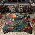 thumbnail image 1 of Homewish Rustic Mushroom Plant Bedding Comforter Set 7pcs, Dreamy Magic Galaxy Queen Bedding Sets, Fairy Tale Theme Reversible Queen Sheet Sets, Breathable Home Decor, 1 of 8