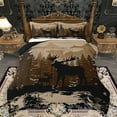 thumbnail image 1 of Homewish Rustic Reindeer Elk Bedding Comforter Set, Woodland Wildlife Twin Comforter Sets, Countryside Theme Reversible Bedding Set, Microfiber Bedroom Decor, 2 Pieces, 1 of 8