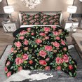 thumbnail image 1 of Homewish Rustic Rose Flower Bedding Comforter Set,Country Plant Twin Comforter Sets,Pink Green Black Bedding Set For Girl Kids,Breathable Home Decor Reversible,2pcs, 1 of 8