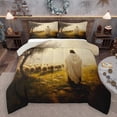 thumbnail image 1 of Homewish Rustic Sheep Animal Queen Comforter Set, Psychedelic Christian Bedding Sets, Bible Verses Theme Reversible Bedding Comforter Set, Microfiber Bedroom Decor, 3-Piece, 1 of 8