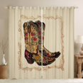 thumbnail image 1 of Homewish Rustic Southwest Cowboys Black Out Curtains,Western Tribal Curtains Pack of 2 (42x63 Each),Country Farmhouse Lodge Bedroom Curtains Fotr Boys Teens,Super Cozy Room Decor, 1 of 6