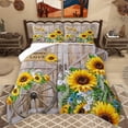 thumbnail image 1 of Homewish Rustic Sunflower Queen Comforter Set,Country Farmhouse Lodge Bedding Sets,Yellow Floral Bedding Comforter Set For Boys Girls,Breathable Home Decor,3 Pieces, 1 of 8