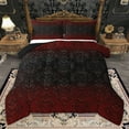 thumbnail image 1 of Homewish Rustic Victorian Floral Bedding Comforter Set,Red Black Damask Twin Comforter Sets,Baroque Flower Bedding Set For Adult,Breathable Home Decor Reversible,2-Piece, 1 of 8