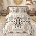 thumbnail image 1 of Homewish Rustic Western Aztec 7pcs Bedding Comforter Set,Boho Bohemain Tribal Queen Bedding Sets,Country Farmhouse Lodge Queen Sheet Sets For Adult,Ultra Soft Home Decor Reversible, 1 of 8