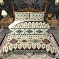 thumbnail image 1 of Homewish Rustic Western Aztec Bedding Comforter Set,Bohemian Style Twin Comforter Sets,Beige Cyan Brown Bedding Set For Men Women,Breathable Home Decor Reversible,2 Pieces, 1 of 8