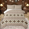 thumbnail image 1 of Homewish Rustic Western Aztec Full Size Comforter Sets,Boho Bohemain Geometric Bedding Comforter Set,Beige Brown Bedding Sets For Teens,Breathable Home Decor Reversible,3 Pieces, 1 of 8