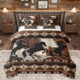 thumbnail image 1 of Homewish Rustic Western Cowboy 7-Piece Twin Bedding Sets,Country Cattle Hide Bedding Comforter Set,Retro Bohemain Aztec Sheet Sets For Boys Teens,Microfiber Bedroom Decor Reversible, 1 of 8