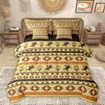 thumbnail image 1 of Homewish Rustic Western Cowboy 7pcs Bedding Comforter Set,Boho Style Dreamcatcher Queen Bedding Sets,Yellow Orange Queen Sheet Sets For Men Women,Super Cozy Room Decor Reversible, 1 of 8
