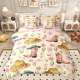 thumbnail image 1 of Homewish Rustic Western Cowgirl 7-Piece Bedding Comforter Set,Cartoon Daisy Flower King Bedding Sets,Pink Brown Bed Sheets For Girls Kids,Ultra Soft Home Decor Reversible, 1 of 8