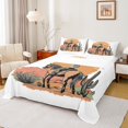 thumbnail image 1 of Homewish Rustic Western Cowgirl Twin Sheet Sets,Desert Botanical Cactus Twin Fitted Sheet,Brown White Flat Sheet For Girls,Ultra Soft Home Decor,3 Pieces, 1 of 7