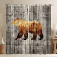 thumbnail image 1 of Homewish Safari Animal Bear Black Out Curtains,Rustic Pine Tree Curtains Pack of 2 (42x63 Each),Orange Gray Bedroom Curtains For Boys Kids,Breathable Home Decor, 1 of 6