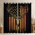 thumbnail image 1 of Homewish Safari Deer Black Out Curtains,Retro American Flag Curtains Pack of 2 (42x63 Each),Jungle Wildlife Bedroom Curtains For Boys Kids,Ultra Soft Home Decor, 1 of 6